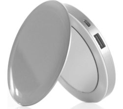 HYPER Pearl Make-Up Mirror 3K Portable Power Bank - Silver